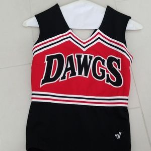 Cheerleader top DAWGS UGA
